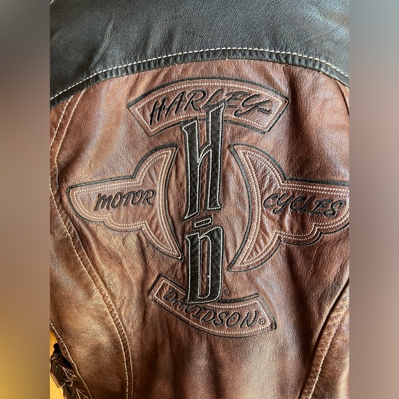 Women's Small Harley Davidson Vintage Style Flight Jacket - Picture 4 of 13